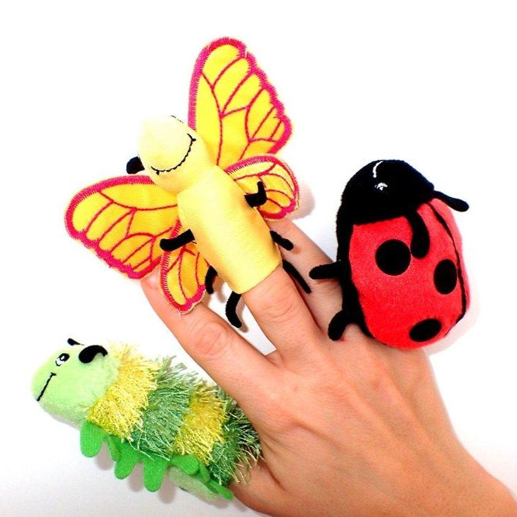 Puppet Rabbit in Lettuce Hide Away in Brown & Green Toy