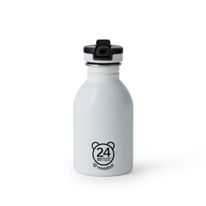 Small water bottle 9oz stainless steel in white
