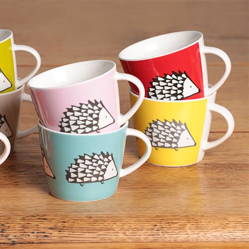 Hedgehog Spike Espresso Cups Set of 4 Colourful