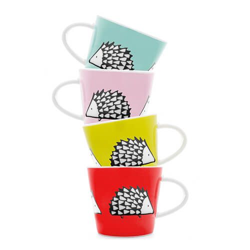 Hedgehog Spike Espresso Cups Set of 4 Colourful