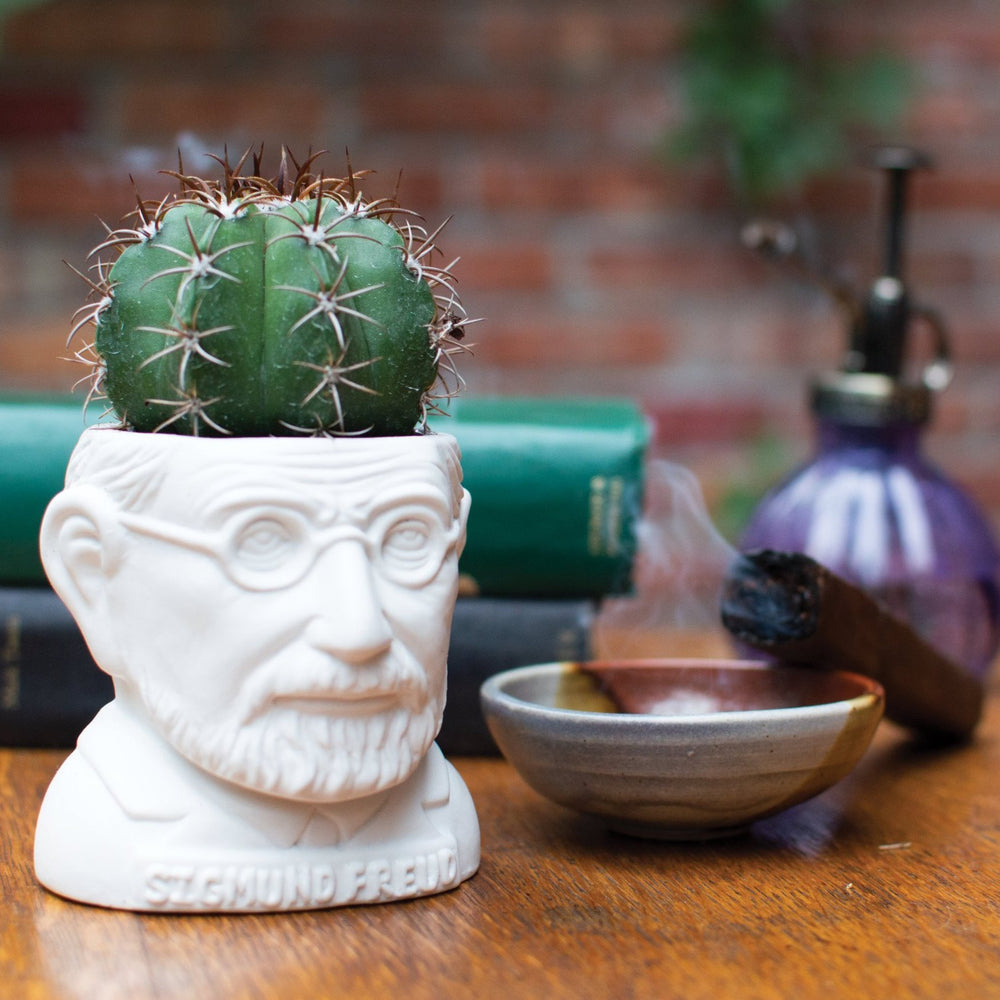 Plant Pot Sigmund Freud Mini Planter White