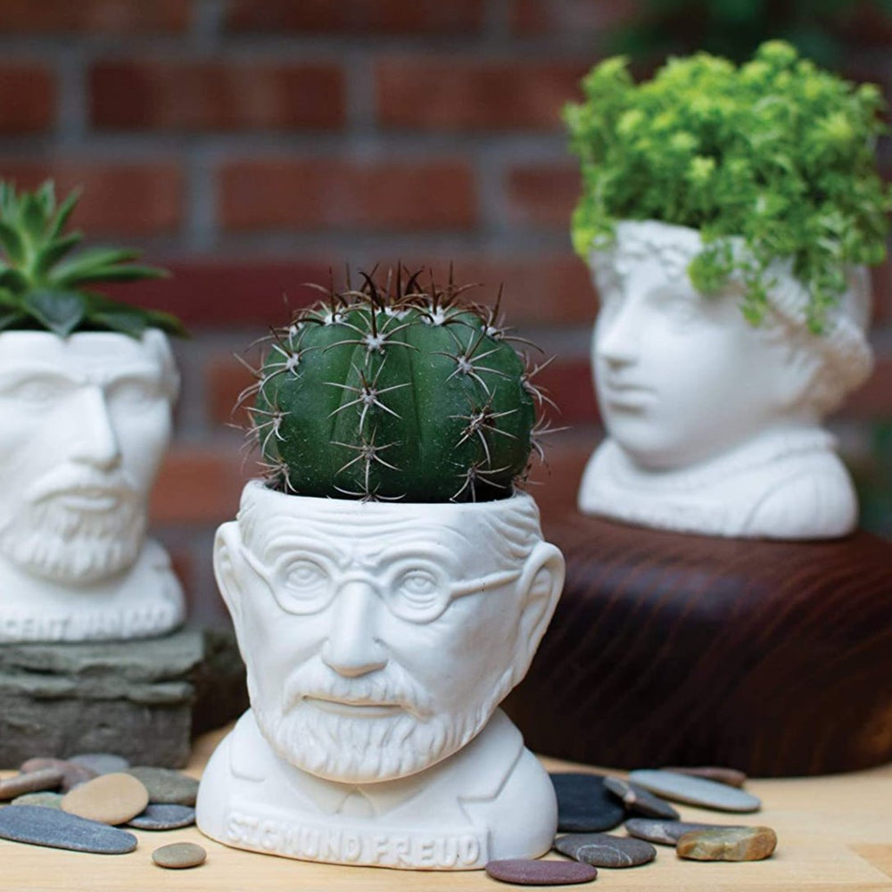Plant Pot Sigmund Freud Mini Planter White