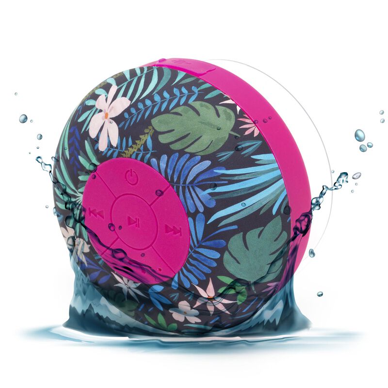 Shower Speaker Waterproof Floral Pink