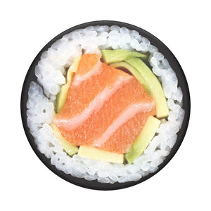 
            
                Load image into Gallery viewer, Mobile accessory expanding hand-grip and stand Popsocket in sushi salmon roll
            
        