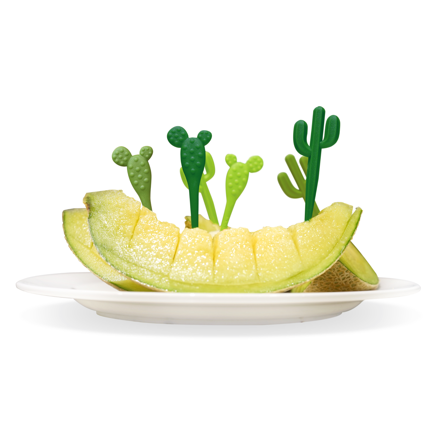 Cactus Picks Party Forks Green
