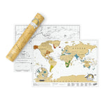 Scratch Map travel edition in white