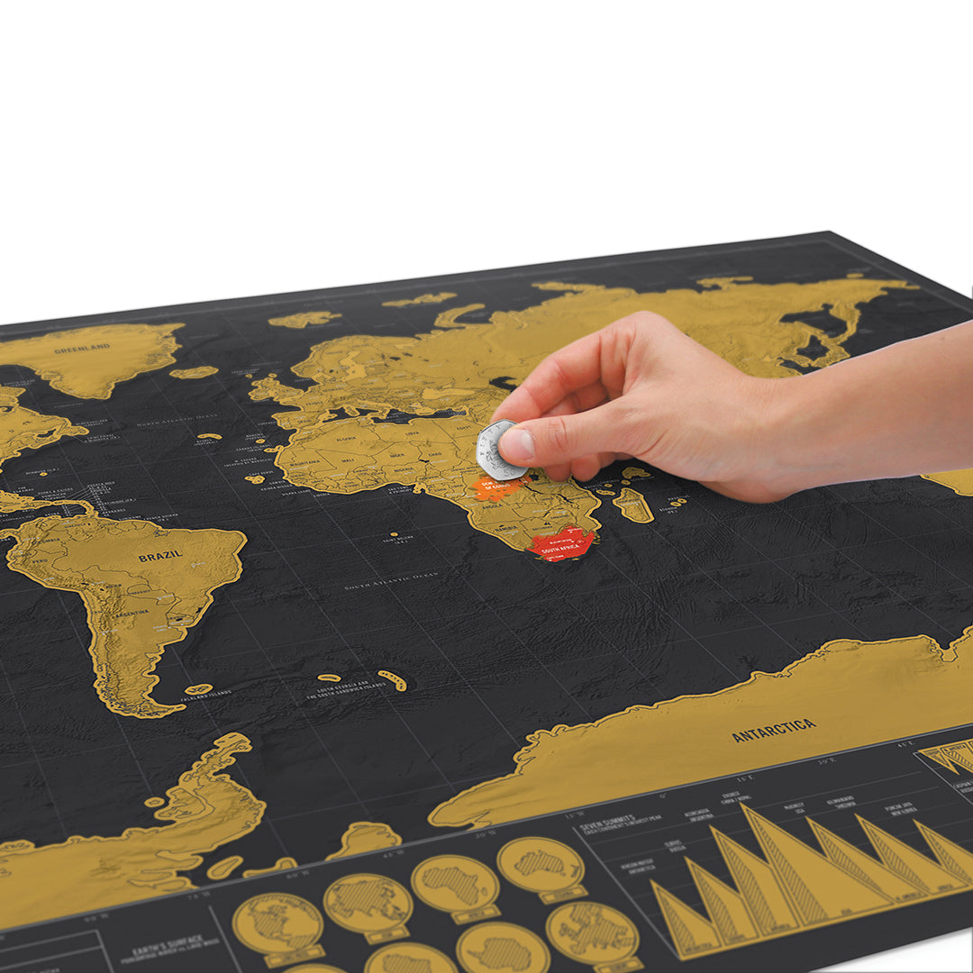 Deluxe World Map Scratch Map Large – Brand Academy Store