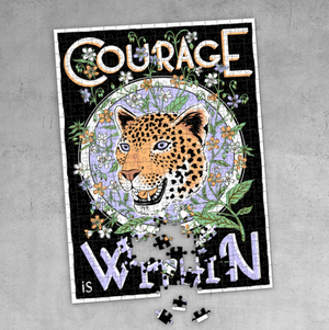 500 Piece Jigsaw Puzzle 'Courage Within' Mindfulness - Print Club London & Luckies