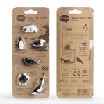 Magnets 'Save the Ocean' Stationary Set of 6 Black White