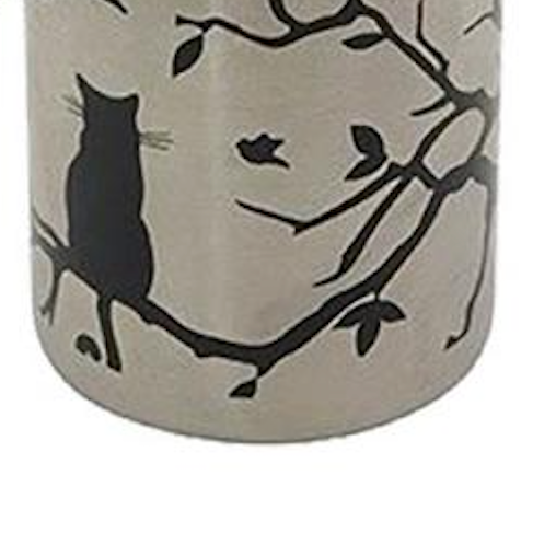 Cat Water Bottle 50cl Nu Bento in Stainless Steel and Bamboo