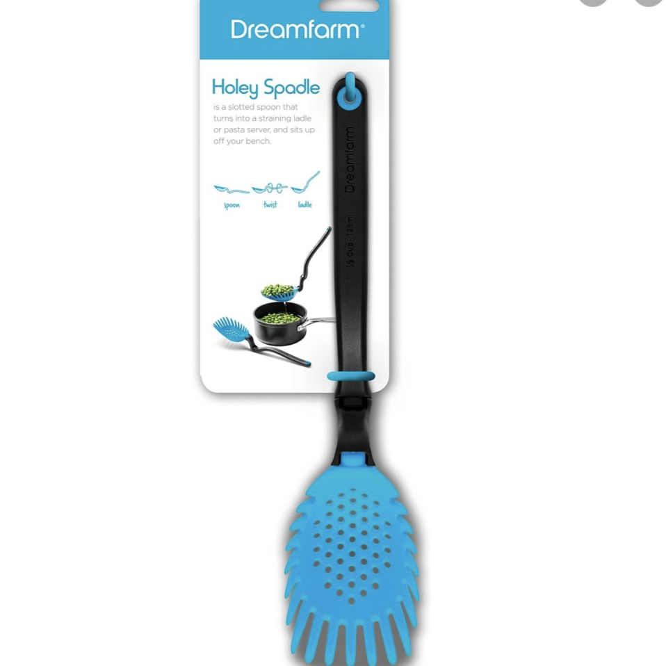 Holey Serving Spoon Spadle Comes in Blue Pink Yellow Purple Red Orange Black