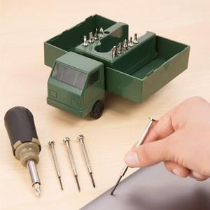 Truck Tool Box in Green White and Red