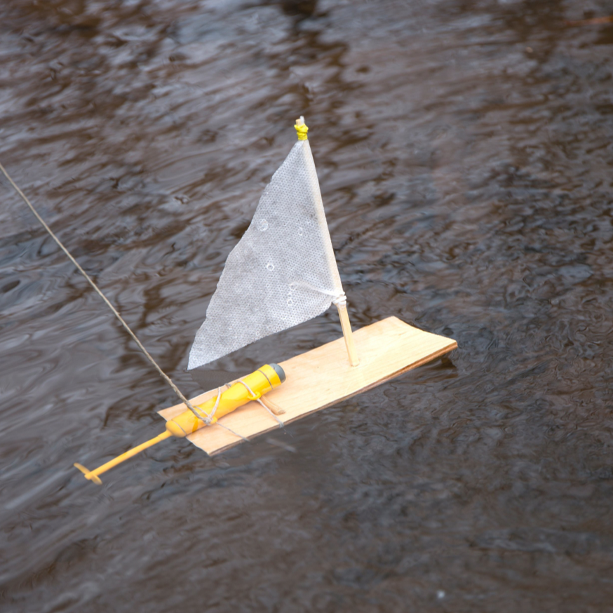 Huckleberrry Make Your Own Motor Boat Yellow