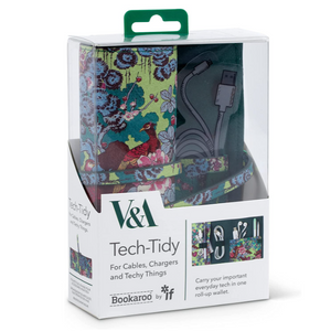V&A Green Tech Tidy Wallet Pheasant Print
