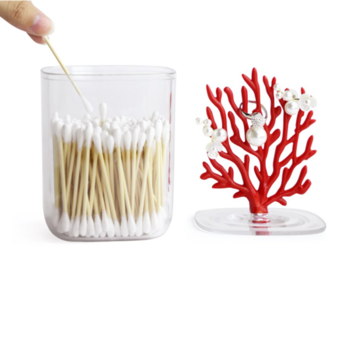 Coral Container Bathroom Home Red