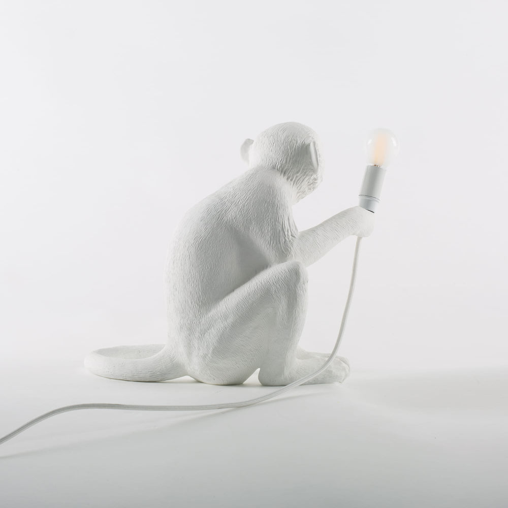 Seletti sitting monkey lamp light in white