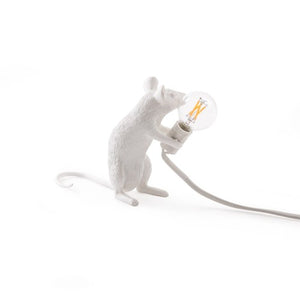 Lamp Mouse Sitting Upright Seletti in White