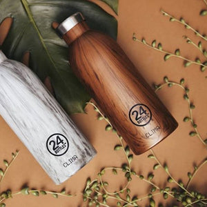 Water Bottle Insulated 500ml Brown Sequoia Wood Finish