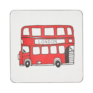 
            
                Load image into Gallery viewer, Pot stand with London Bus souvenir gift in white
            
        