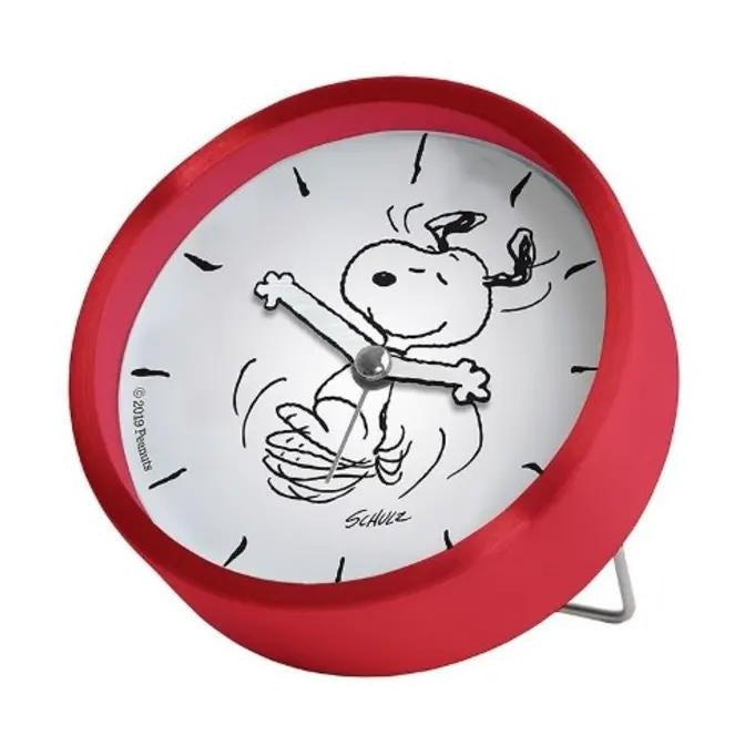 Snoopy Table Clock in Red & White Dancing Snoopy