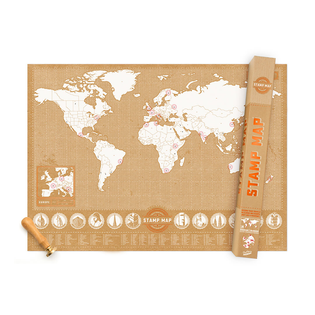 Stamp travel poster map – Brand Academy Store