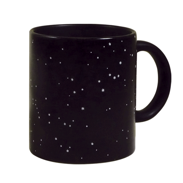 Mug Constellation Star Zodiac Disappearing Heat Changing in Black and Navy