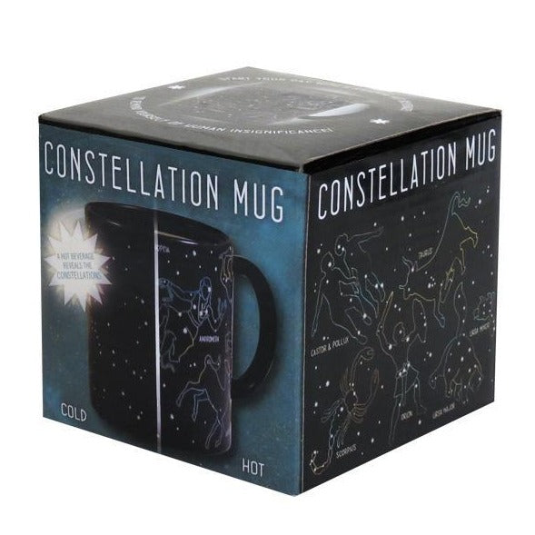 Mug Constellation Star Zodiac Disappearing Heat Changing in Black and Navy