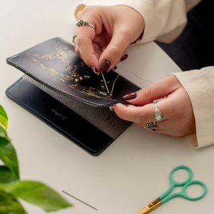 Stitch DIY Passport Cover Vegan Leather Black