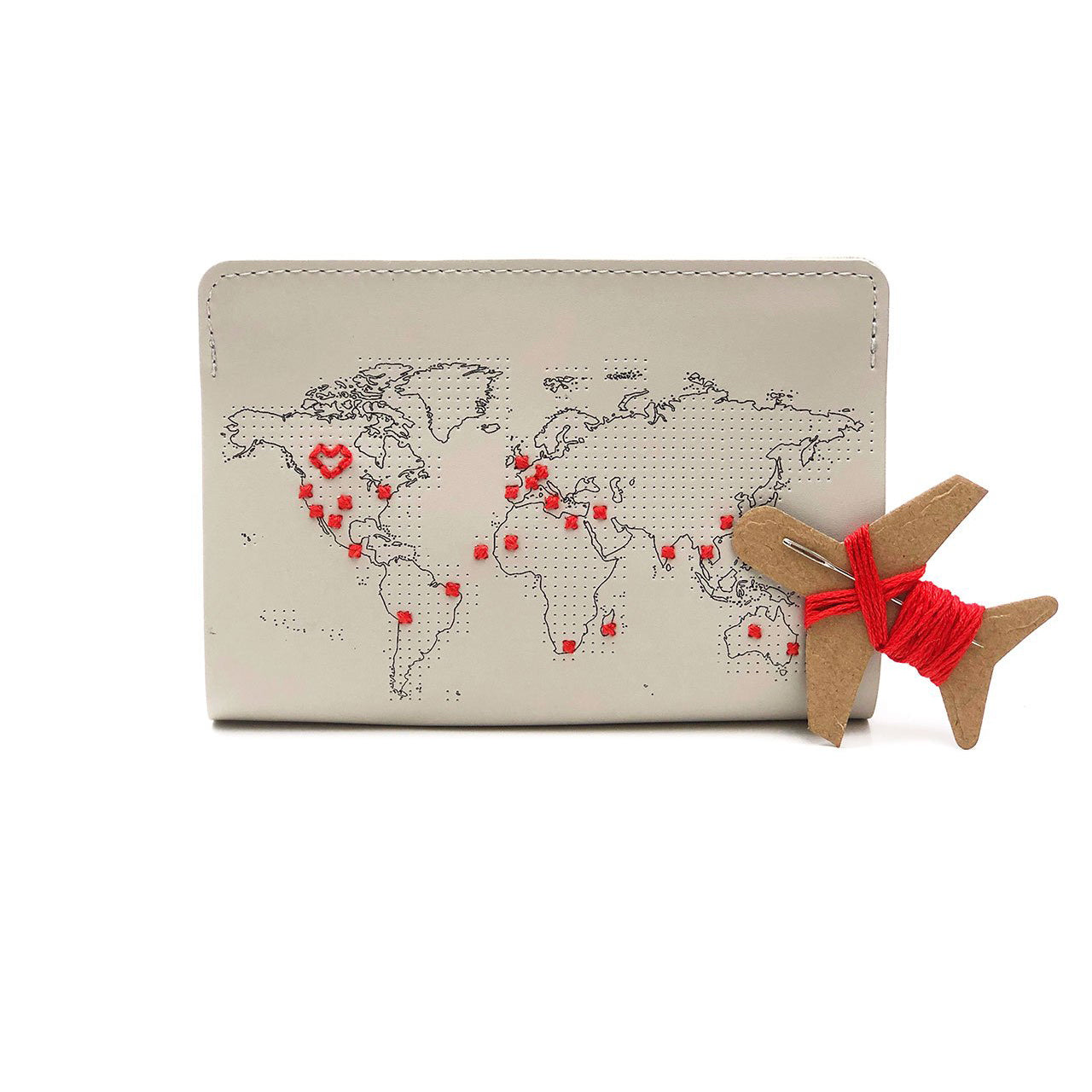 Passport Cover Stitch Your Own Faux Leather Light Grey