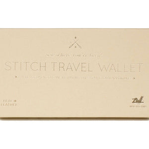 Customisable stitch travel wallet real leather in pink