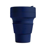 Stojo collapsible cup travel mug 8oz in navy denim