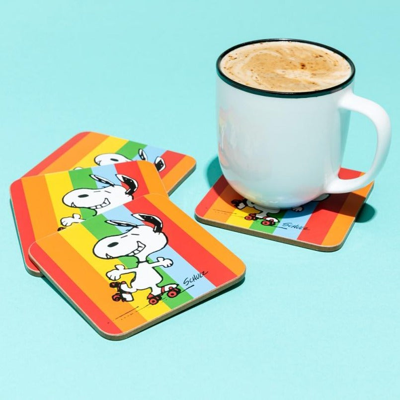 Coasters Good Times Snoopy Peanuts Multicolour Rainbow