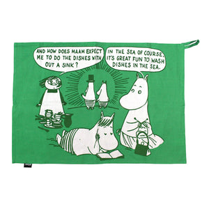 
            
                Load image into Gallery viewer, Moomin Tin &amp;amp; Tea Towel Set &amp;#39;Dishes In The Sea&amp;#39; Scene green
            
        