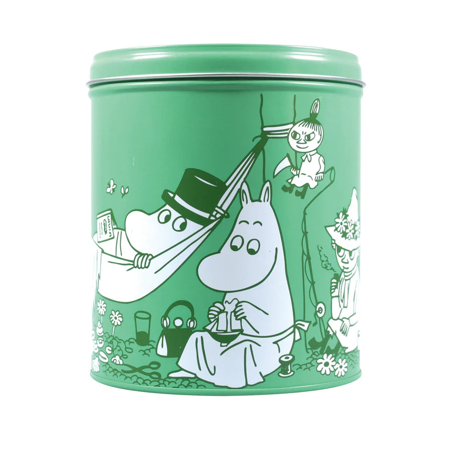 Moomin Tin & Tea Towel Set 'Dishes In The Sea' Scene green