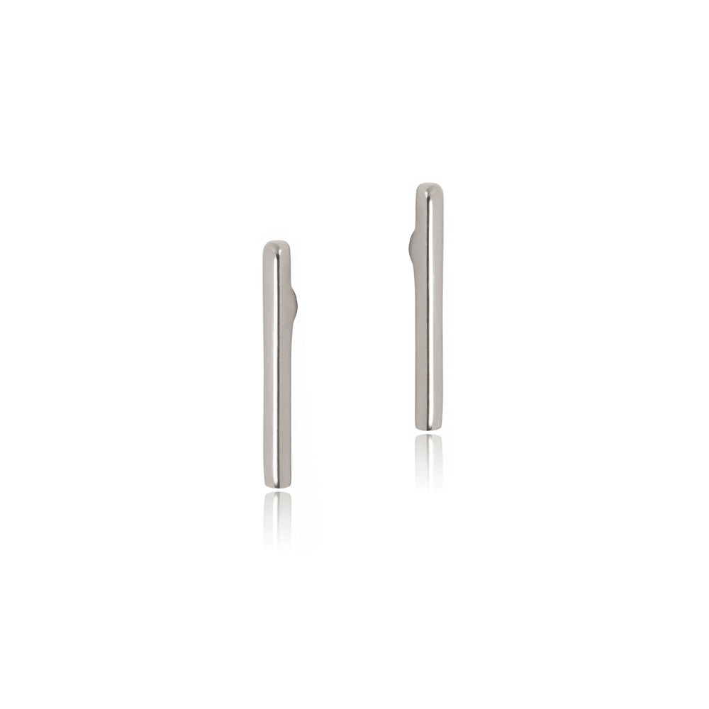 Stud earrings in gift bottle with thin wire design from solid sterling silver