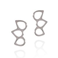 Earrings in gift bottle 'triple point' from solid sterling silver