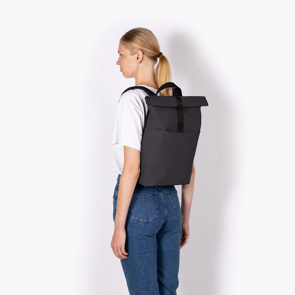 
            
                Load image into Gallery viewer, Backpack Roll Top Black Padded Recycled Mini Lotus Ucon Acrobatics
            
        