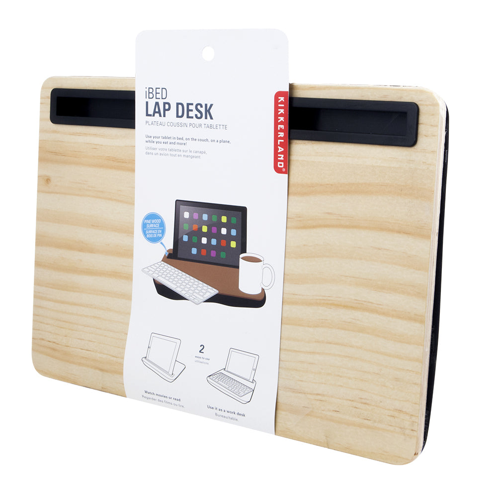 iBed Wooden Cushioned Lap Desk / Tablet Tray