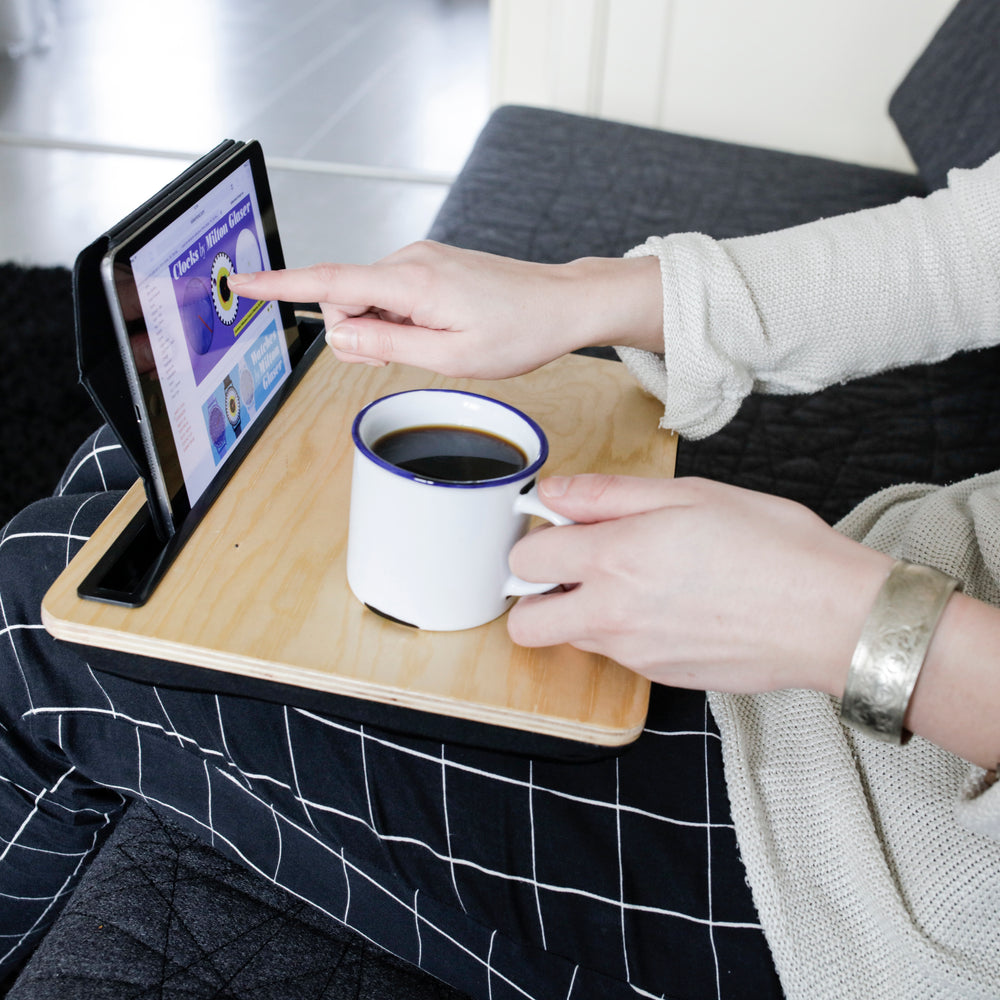 
            
                Load image into Gallery viewer, iBed Wooden Cushioned Lap Desk / Tablet Tray
            
        