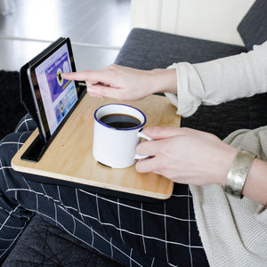 iBed Wooden Cushioned Lap Desk / Tablet Tray