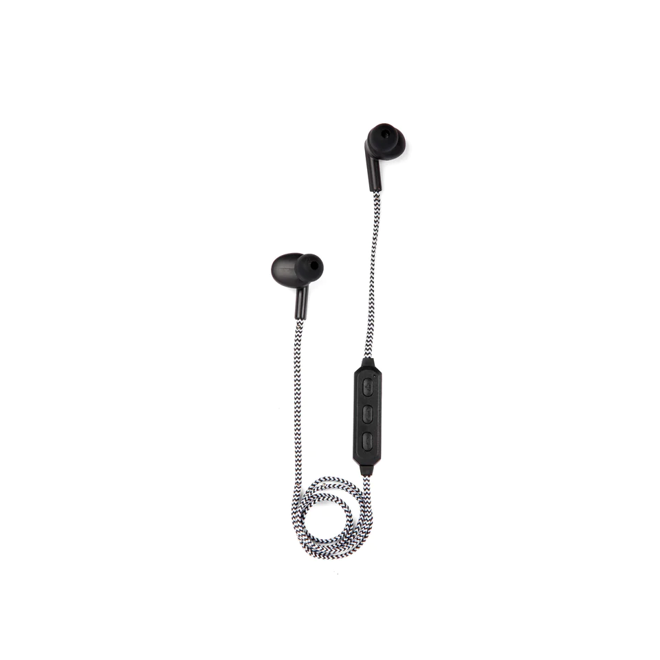 Wireless Earbuds Braided Bluetooth Black