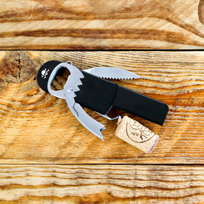 Pirate Corkscrew & Bottle Opener