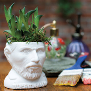 Plant Pot Vincent Van Gogh Ceramic Mini Planter White