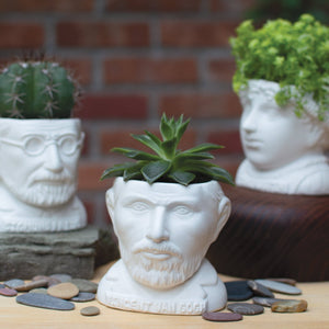 Plant Pot Vincent Van Gogh Ceramic Mini Planter White