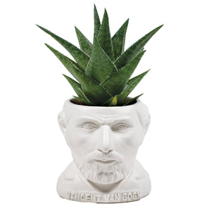 Plant Pot Vincent Van Gogh Ceramic Mini Planter White