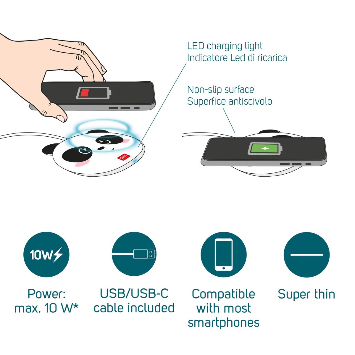 Panda Wireless Portable Charger Super Fast for Phone - Brand Academy Store