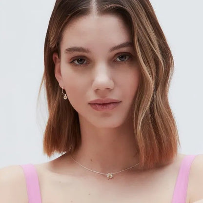 Wildflower Hoop Earrings In Silver and Gold