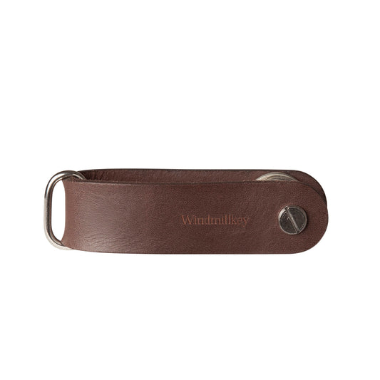 Leather key organizer 'Windmillkey' in brown