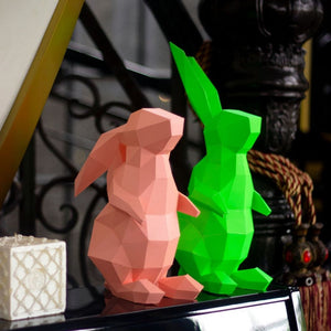 Wall Art DIY Papercraft Bunnies Model 3D Puzzle