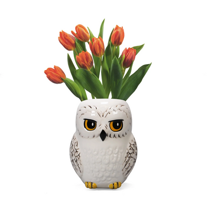 Hedwig Owl Wall Vase Hand Painted Harry Potter White